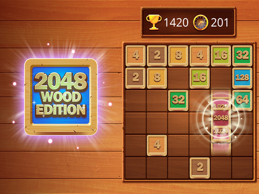 2048 Wooden Edition - free online Browser game