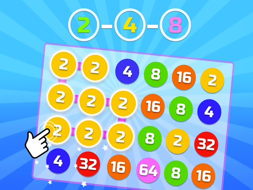 2-4-8 : link identical numbers - free online Browser game